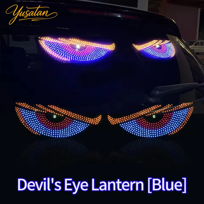 RGB Devil's Eye LED light , 11 Modes Waterproof Rear Window Light, Universal Vehicle Decorative Warning Lamp with Flash Modes