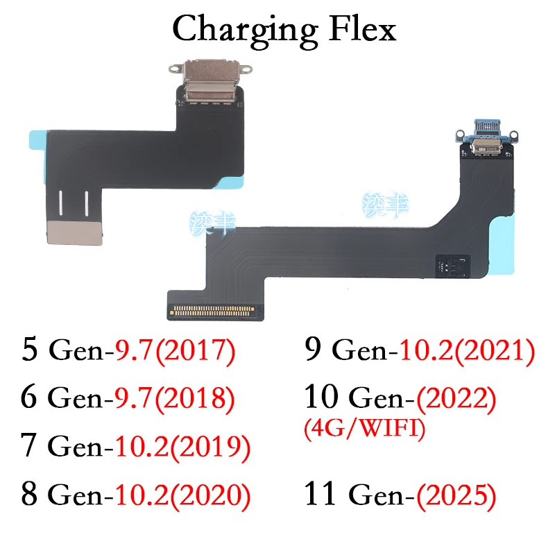 

USB Ports Charger Dock Connector for Ipad 9.7 10.2 5 6 7 8 9 10 11 2017 2018 2019 2020 2021 2022 2025 Generation Charging Flex