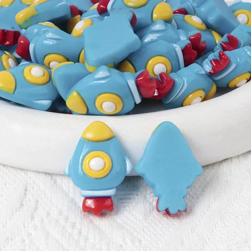 10/100pcs Resin Space Series Astronaut Alien DIY Pendant Craft Patch Children's Hair Tie Decorative Material Scrapbook - view 5