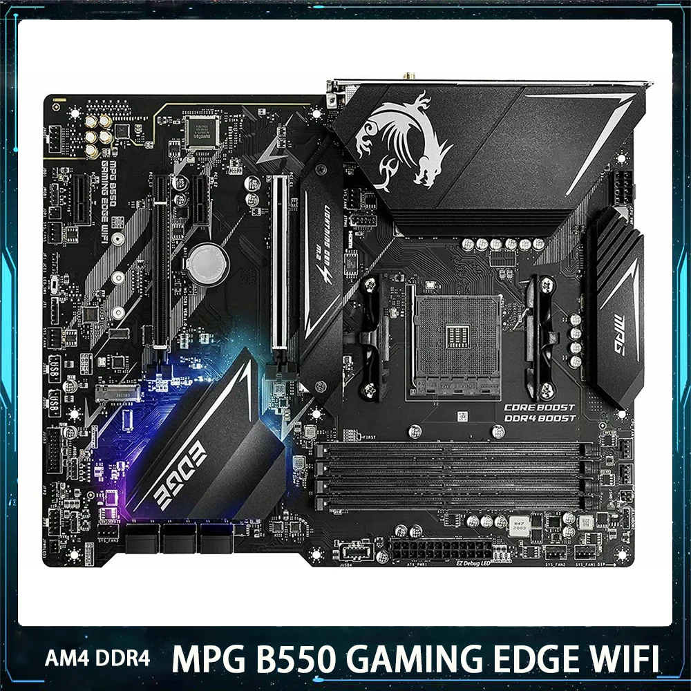 MPG B550 GAMING EDGE WIFI For Msi AM4 DDR4 128G PCI-E4.0 SATA3 M.2*2 USB3.2 ATX Desktop Motherboard