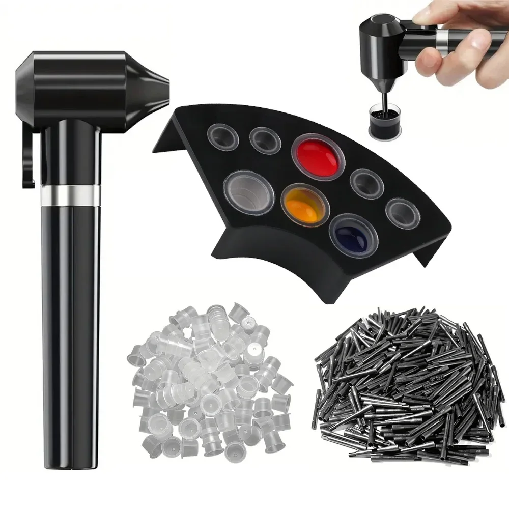 

1pcs Ink Mixer Pigment Stirrer With 50pcs Mixing Sticks and 50pcs Ink Cup For Electric Tattoo Pigment Sturring Rod Mix Coloring