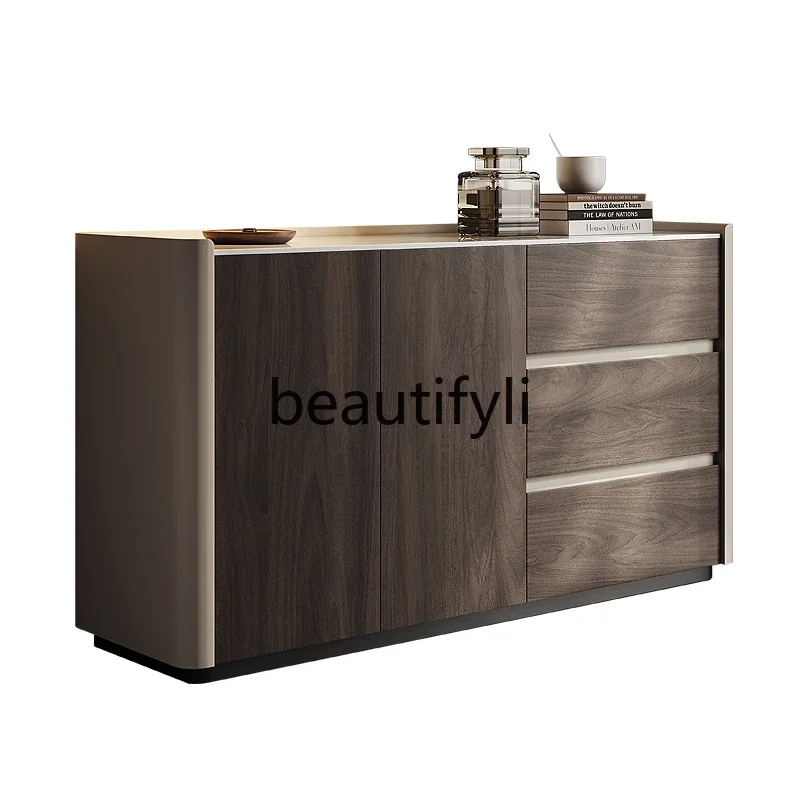 

A Premium dining side cabinet New light luxury wall side cabinet Integrated simple living room wall storage cabinet