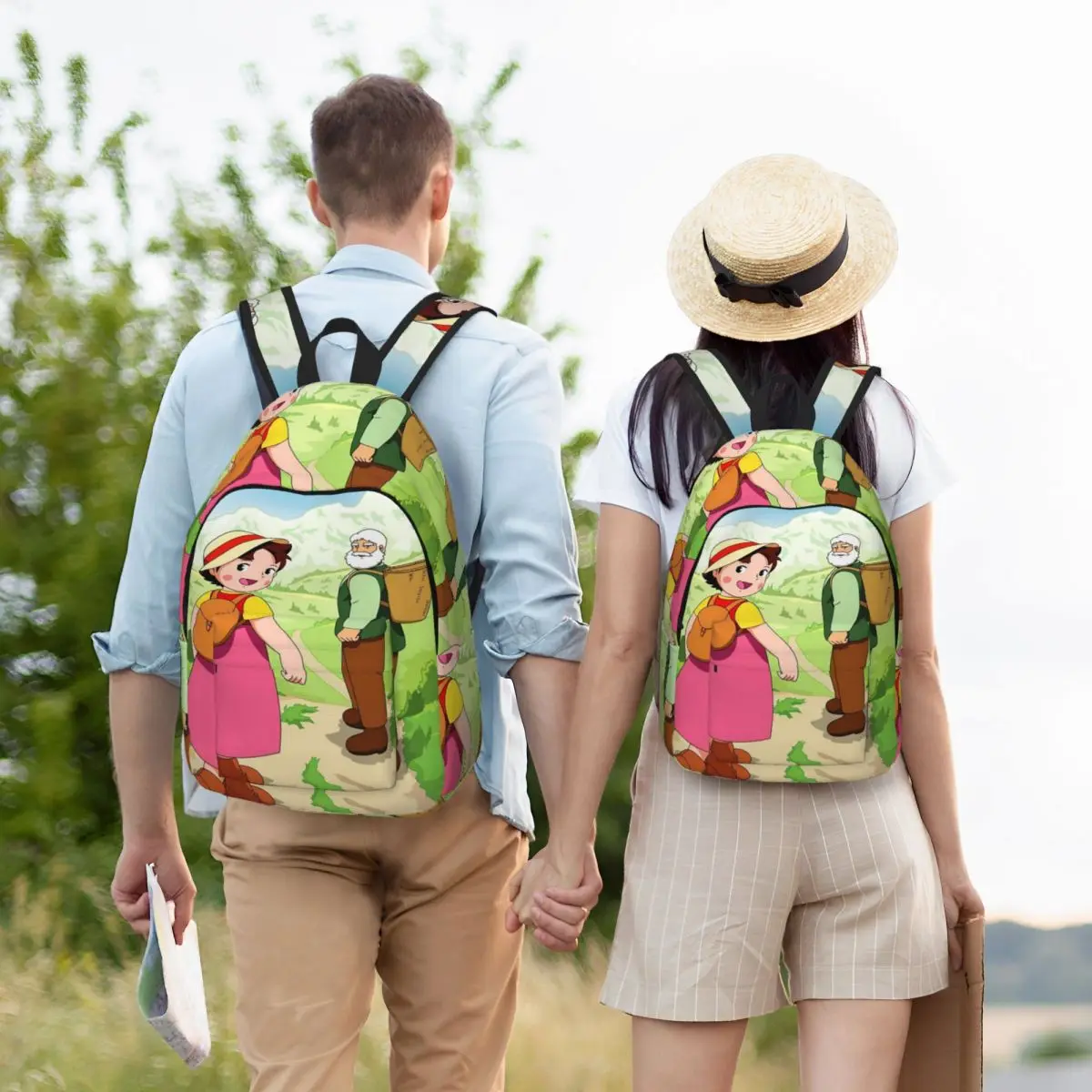 Anime Heidi Girl Of The Alps Peter Grandpa Backpack Hot Sale Daypack Kids BookBag School Bag Shoulder Bags for Men Women