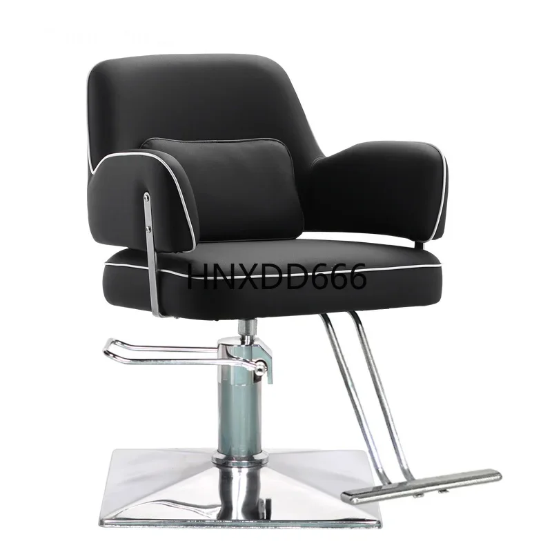 Comfortable Stainless Steel Barber Chair with Armrests for Hair Salons Durable Seating Solution for Barbershops