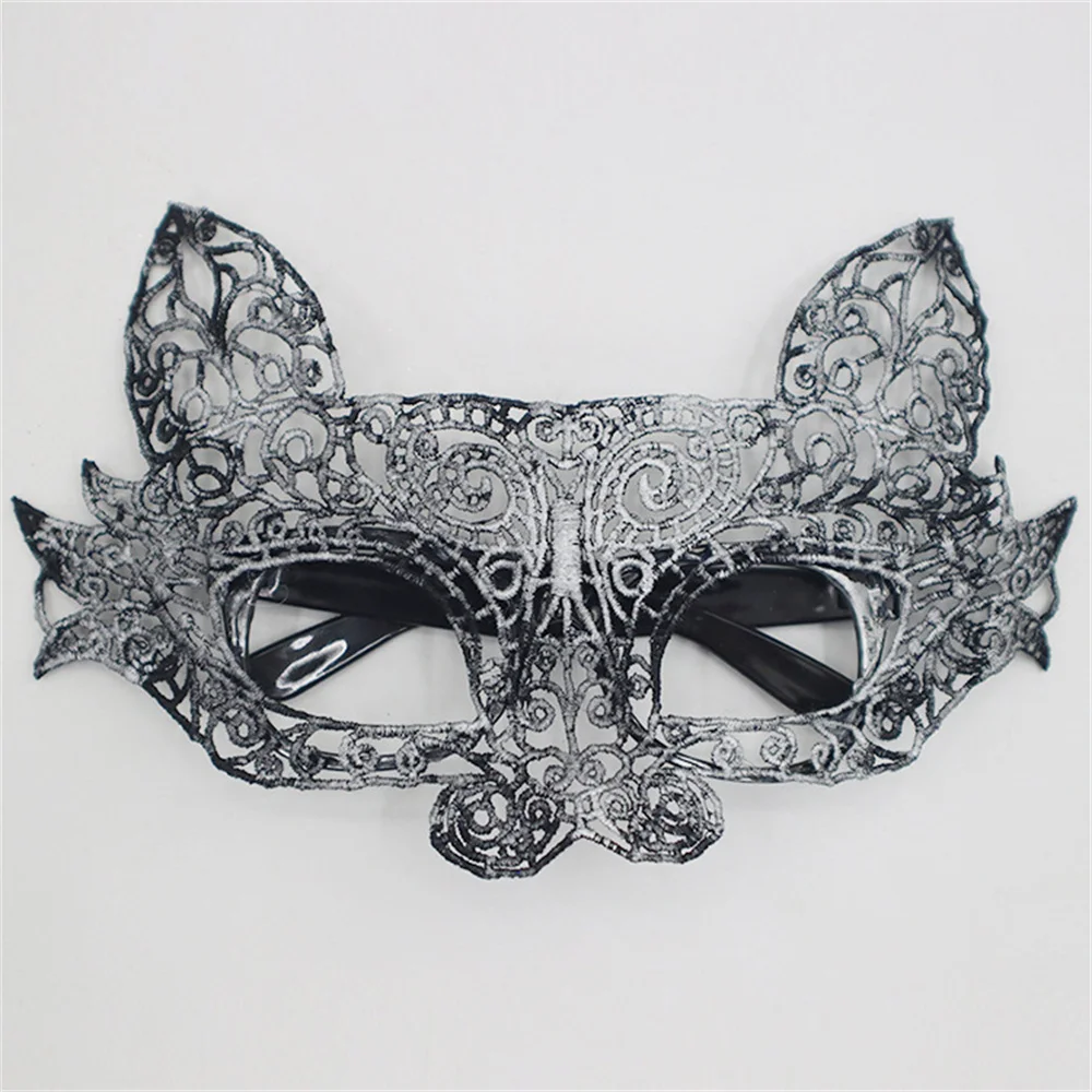 Masque facial de mascarade en dentelle creuse pour femmes, accessoires de fête de bal, Cosplay Sexy, masque de mascarade d'halloween, masque pour les yeux en boîte de nuit