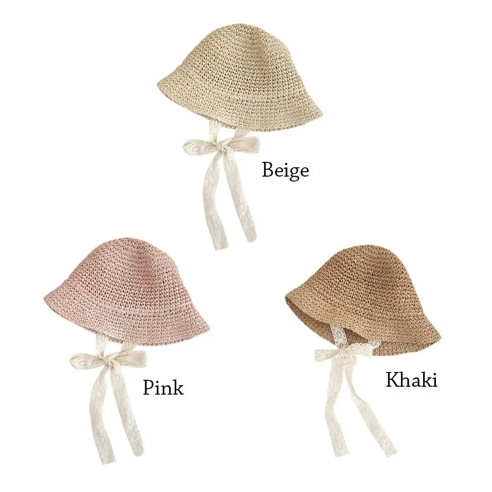 Модная повседневная пляжная шляпа принцессы, кружевная детская шляпа, соломенная кепка, панамская кепка