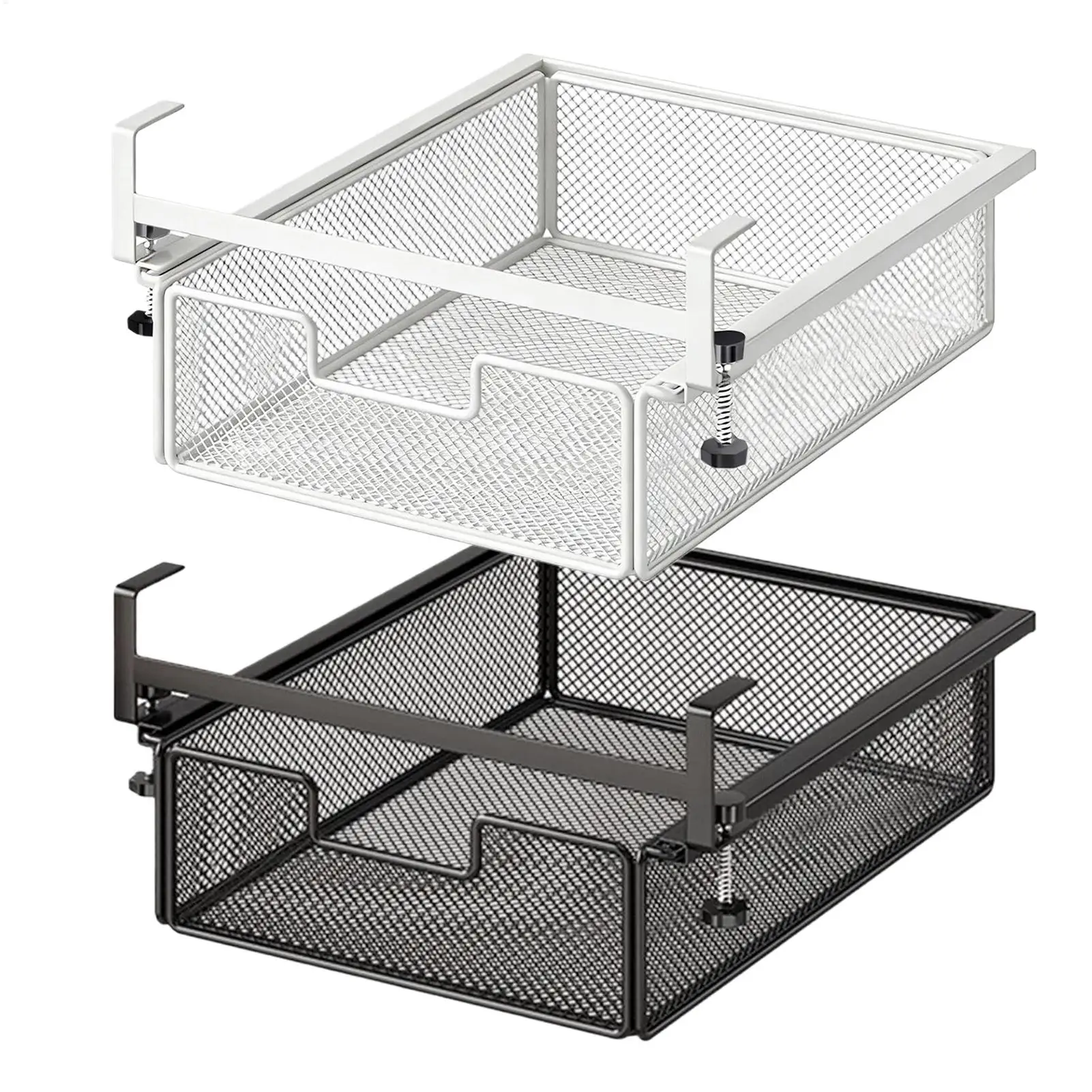 Under Desk Drawer Slide Out No Drilling Storage Organizer Tray Self Adhesive Slide Out Shelf for Home Office Desk Hidded Box