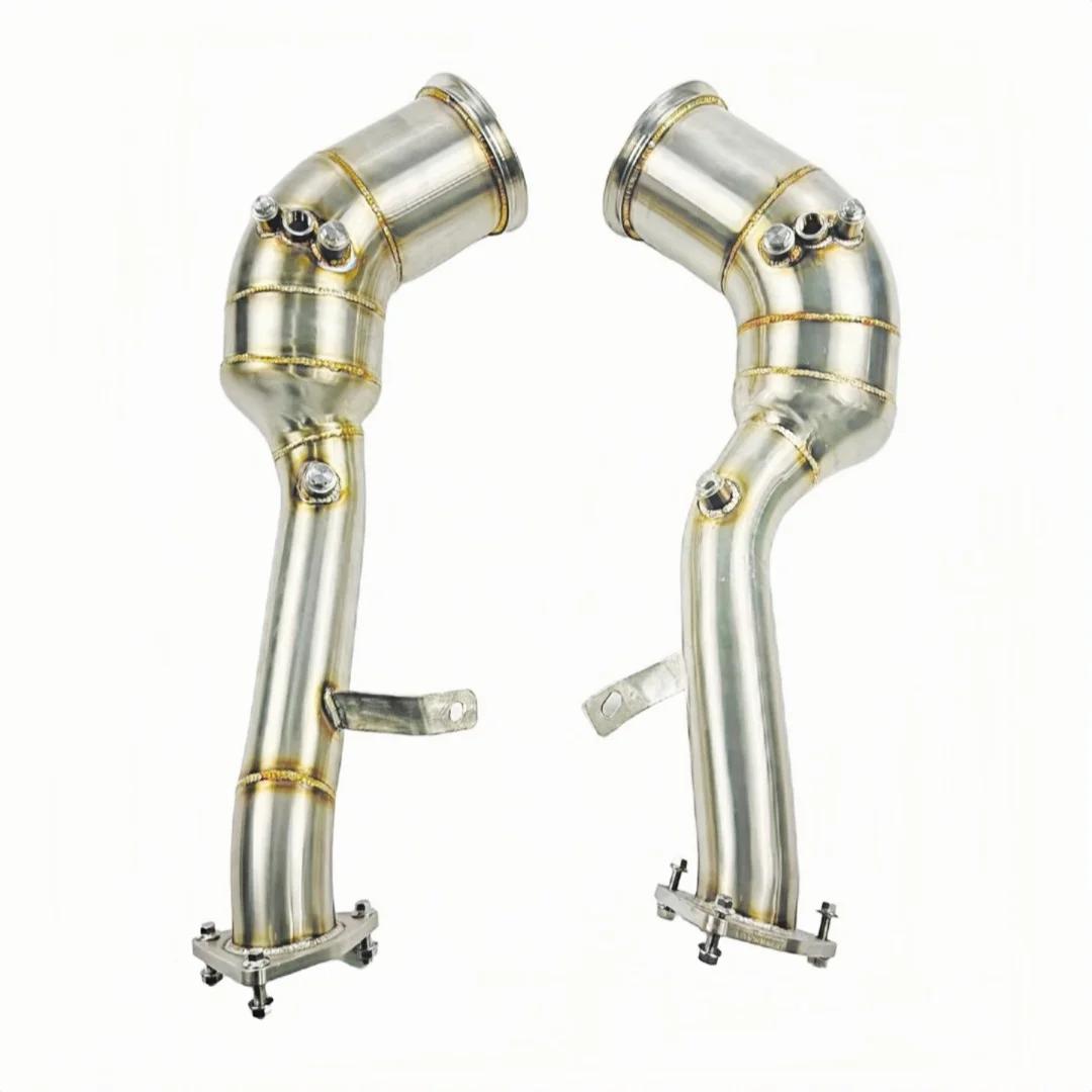 For DEX  High Flow Stainless Steel Exhaust Downpipe With OPF for 2020-2024 Porsche Macan S GTS 2.9T Turbo