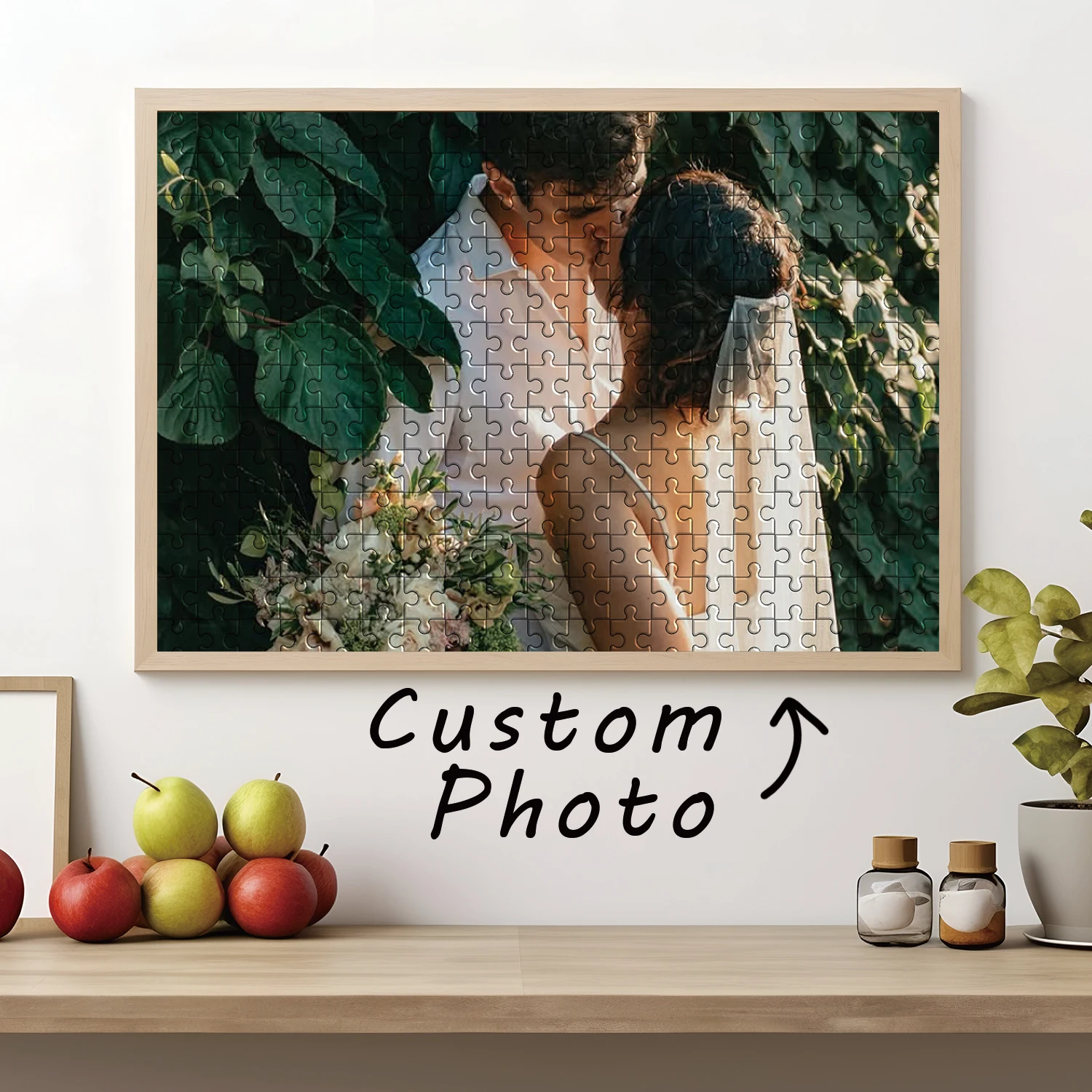 35/150/300/500/1000pcs wedding Custom Photo Custom Poster Custom DIY Personalised Photo Portrait Puzzles Jigsaw puzzle