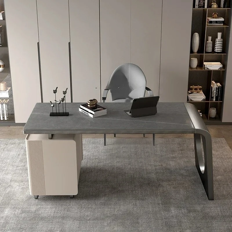 B light luxury rock slab integrated office desk chair bedroom home study writing desk computer desk