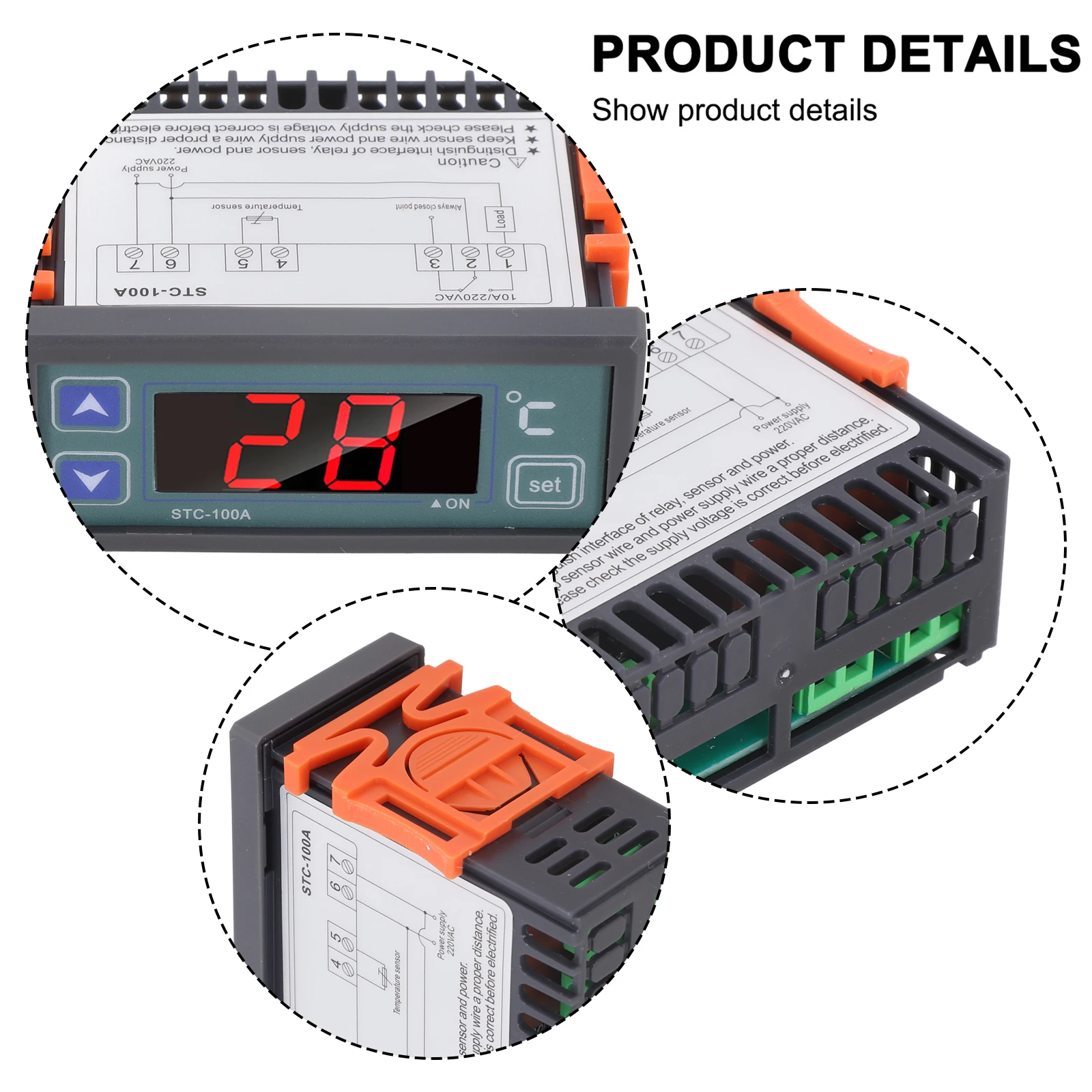 STC-3000 STC-1000 Microcomputer Temperature Controller Thermoregulator 12V 220V Digital Thermostat With Sensor Heating Cooling