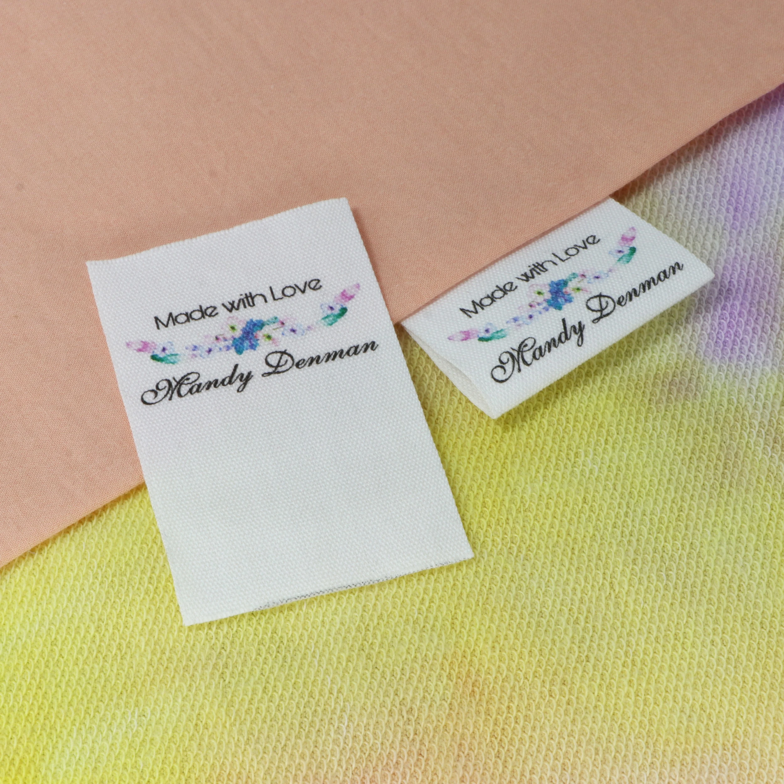 Custom Sewing label，Custom Clothing Labels - Brand Tags, Logo or Text, Handmade,  Custom Design (FR123)