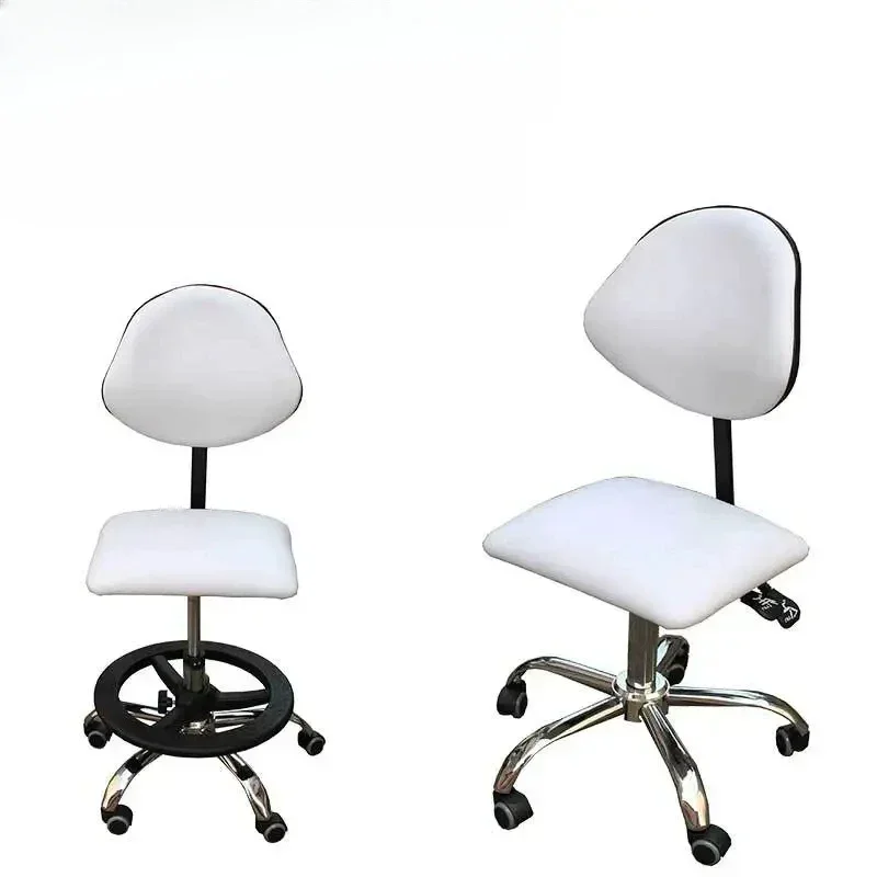 Ergonomic Salon Chair for Hair Stylists Professional Swivel Saddle Stool with Rolling Wheels Makeup or Barber Chair