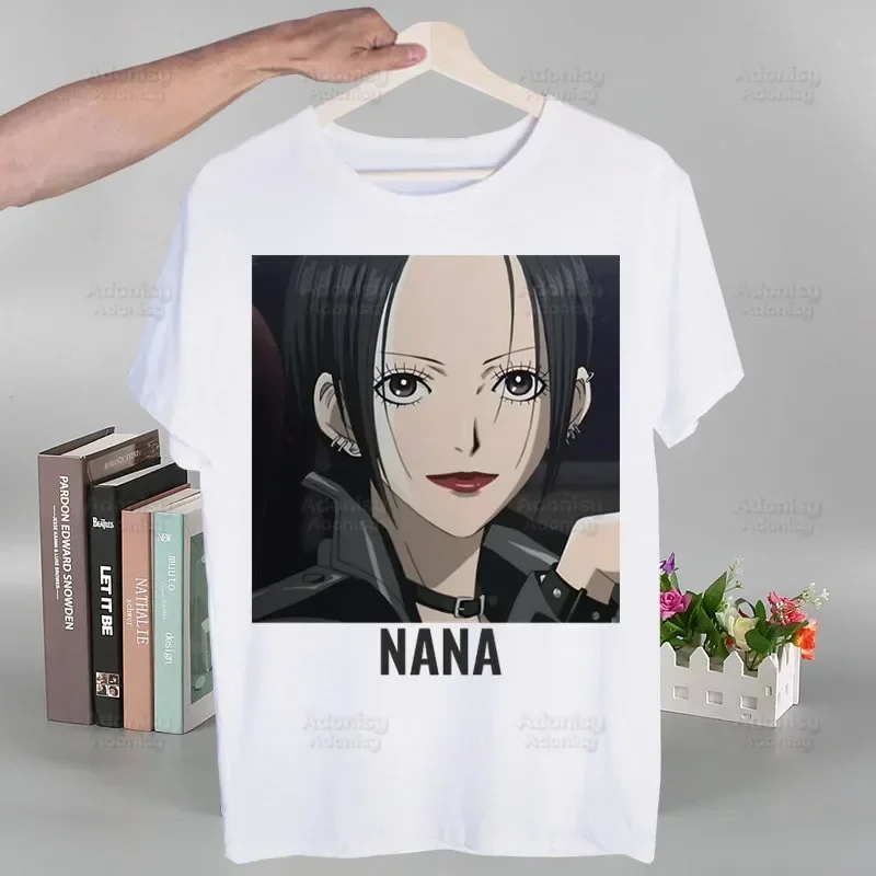 

Футболка Black Stones NANA Osaki с японским аниме, мужская футболка унисекс с аниме-мультяшным дизайном, мужская футболка Homme, летние топы с коротким рукавом
