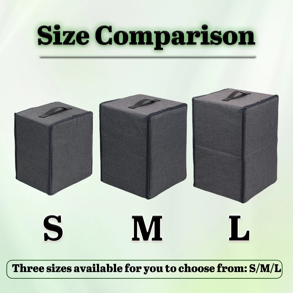 Wig Storage Box For Long/Short Wig Closure Frontal Hand Carry Wig Bag With Stand Wig Packaging Box Grey Wig Storage Foldable Box