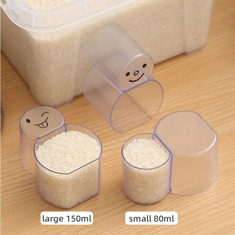 80+150ml Transparent Measuring Cups with Scale Kitchen Scales AS Food Grade Plastic 2 in 1 Baking Milk Tea Rice Measuring Cup