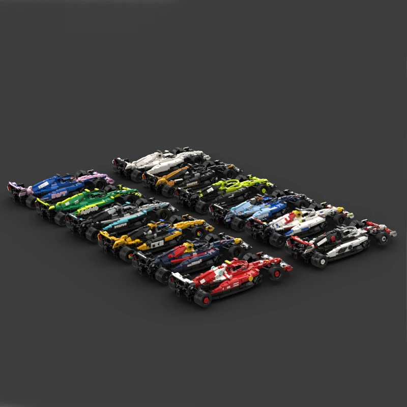 11643 PCS Customize Creative Formula Racing Collecting Racing Cars MOC Building Block Model Children Assembly Christmas Gift Set