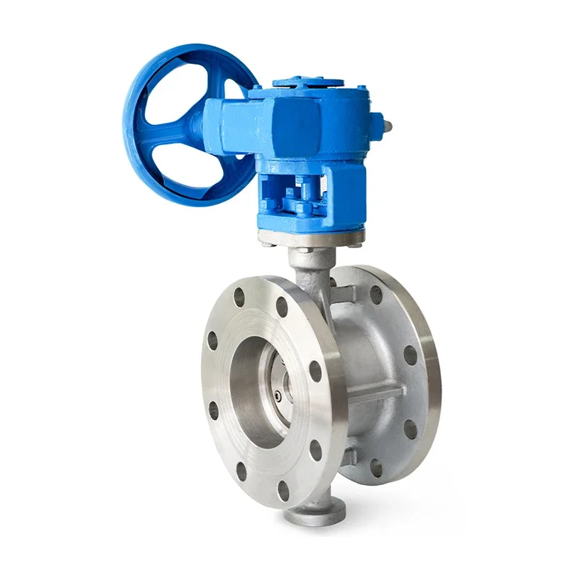 

Stainless steel manual flange hard seal butterfly valve