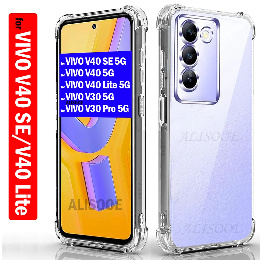 Hd transparente abdeckung für vivo v40 se v40 lite 5g fall klar tpu schutzhülle für vivo v30 lite v30e v29 pro v29e capa funda