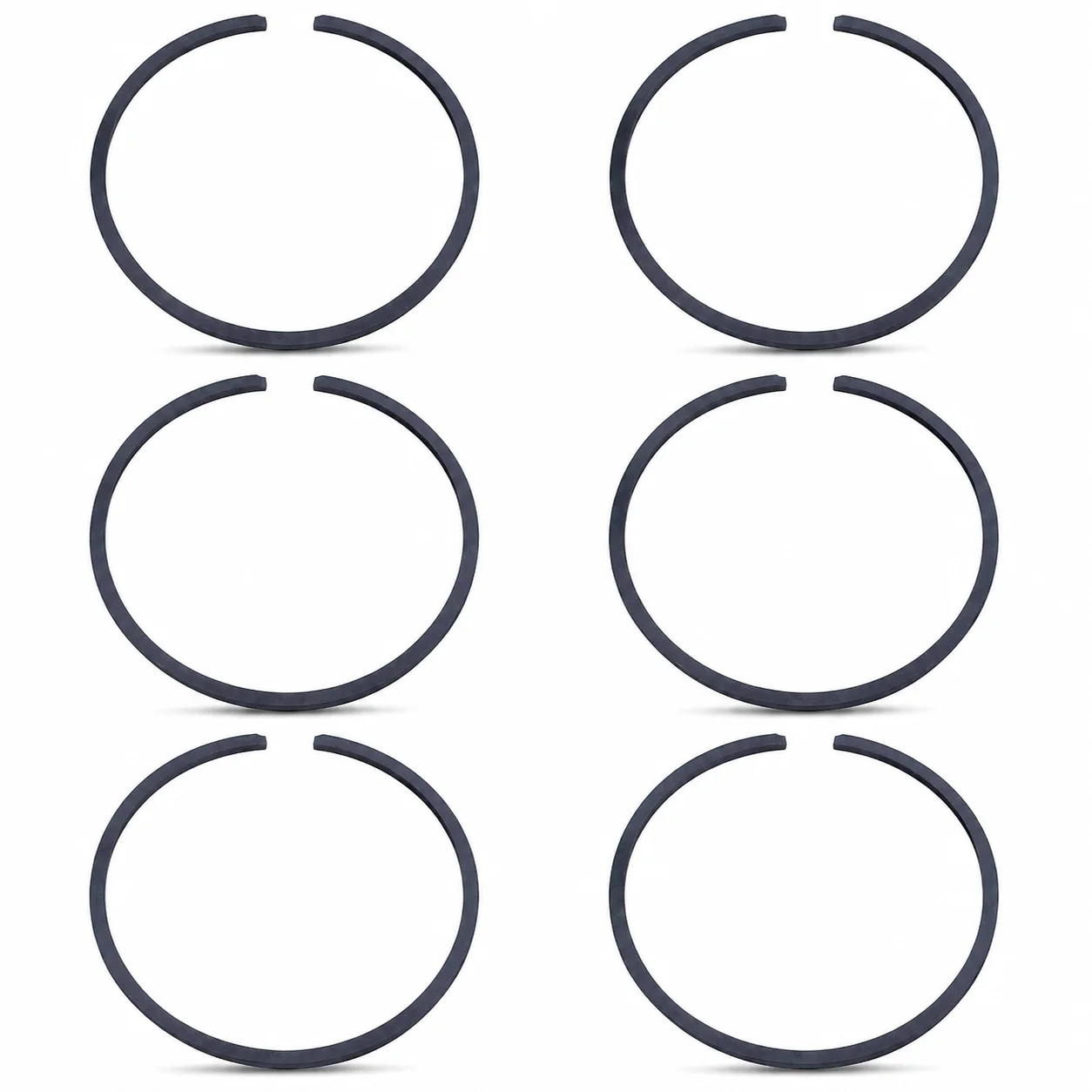 6Pcs 50x1.2mm Piston Rings For Stihl BR500 BR550 BR600 BR700 Backpack Leaf Blower Parts, Replaces 4282-034-3000 4283-034-3006