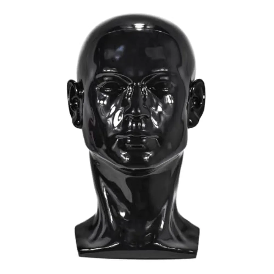

Male Mannequin Head Professional Manikin Head for Display Wigs Hats Headphone Mask Sunglasses Jewelry and Scravat Display Stand