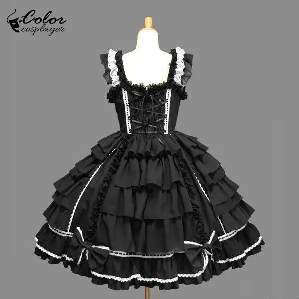 Color Cosplayer Sweet Pink Lolita Dress European Court Style Slip Dress Vintage Lady Cosplay Costume Princess Carnival Wear