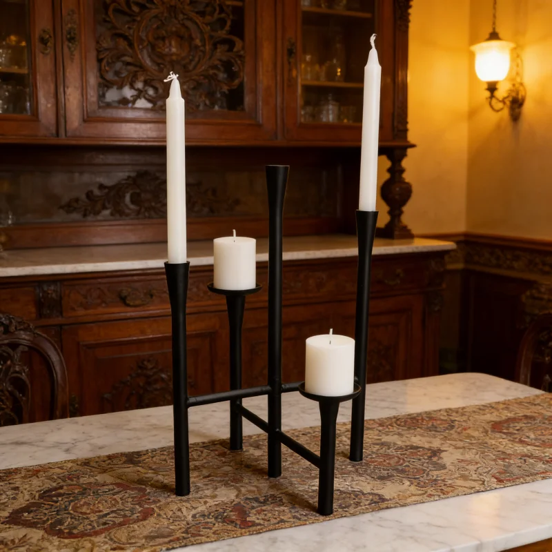 

Современный минималистичный креативный черный шкаф-витрина для пяти свечей JC, подходит для декора интерьера кабинета.