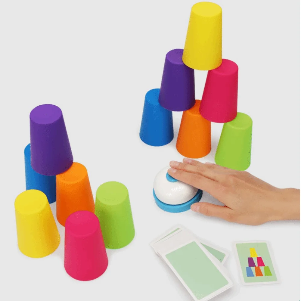 

Color Learning Stacking Cup Game Intellectual Enlightenment Color Cognition Board Game Educational Quick Stack Children Puzzle