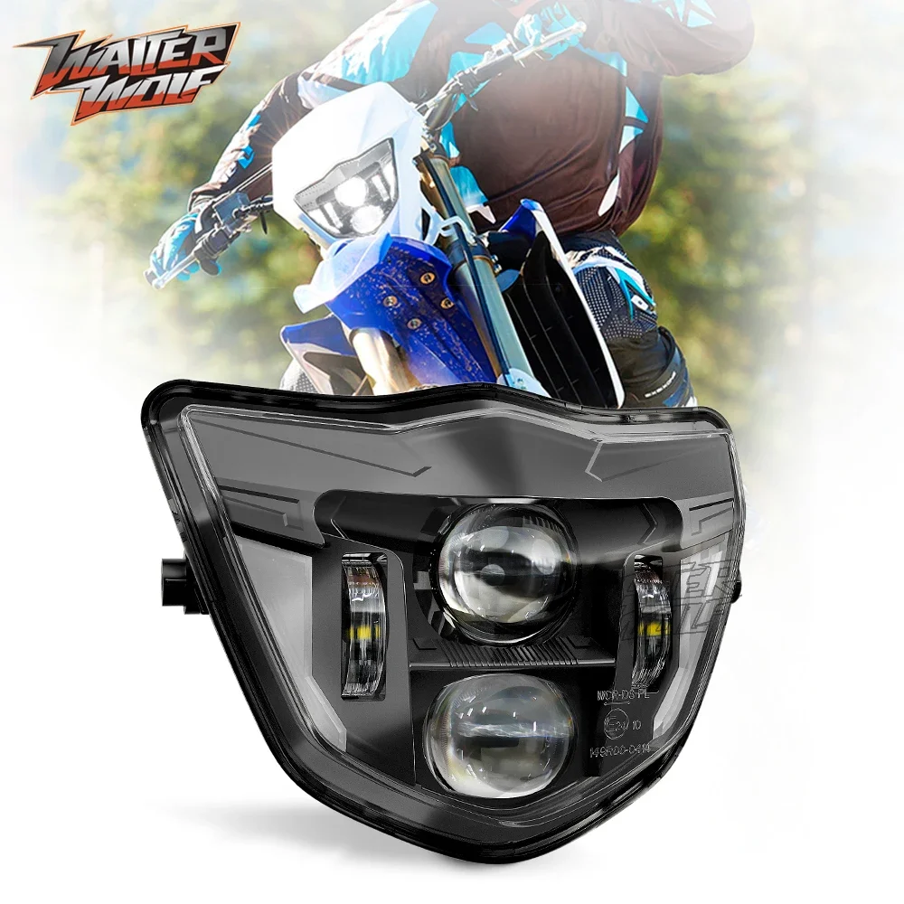 WR450F WR250F LED Headlight Assembly For YAMAHA WR TTR YZ XT 125 250 400 450 R/F MX Enduro Head Light Lamp E-mark Dirt Bike Lamp