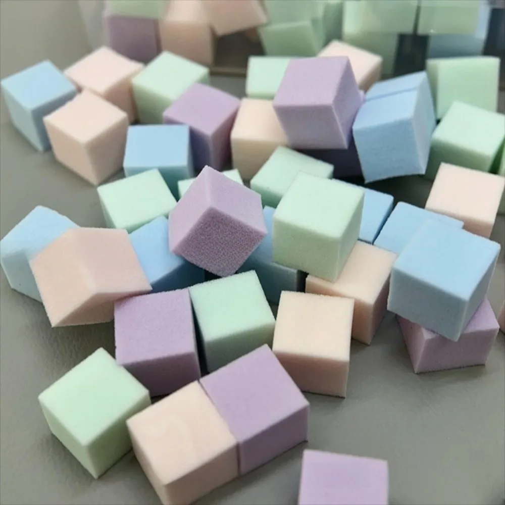 

200Pcs Coloring Stamping Gradient Nail Sponge Set High Rebound Soft Nail Stamper Sponge Mini with Grabbing Pen