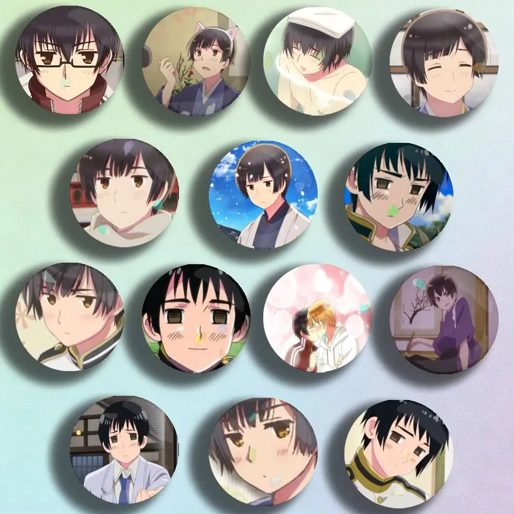 Anime Hetalia World Stars Honda Kiku Icon Badge Handmade Tinplate Brooch for Backpack Clothes Chest Ornament Gifts