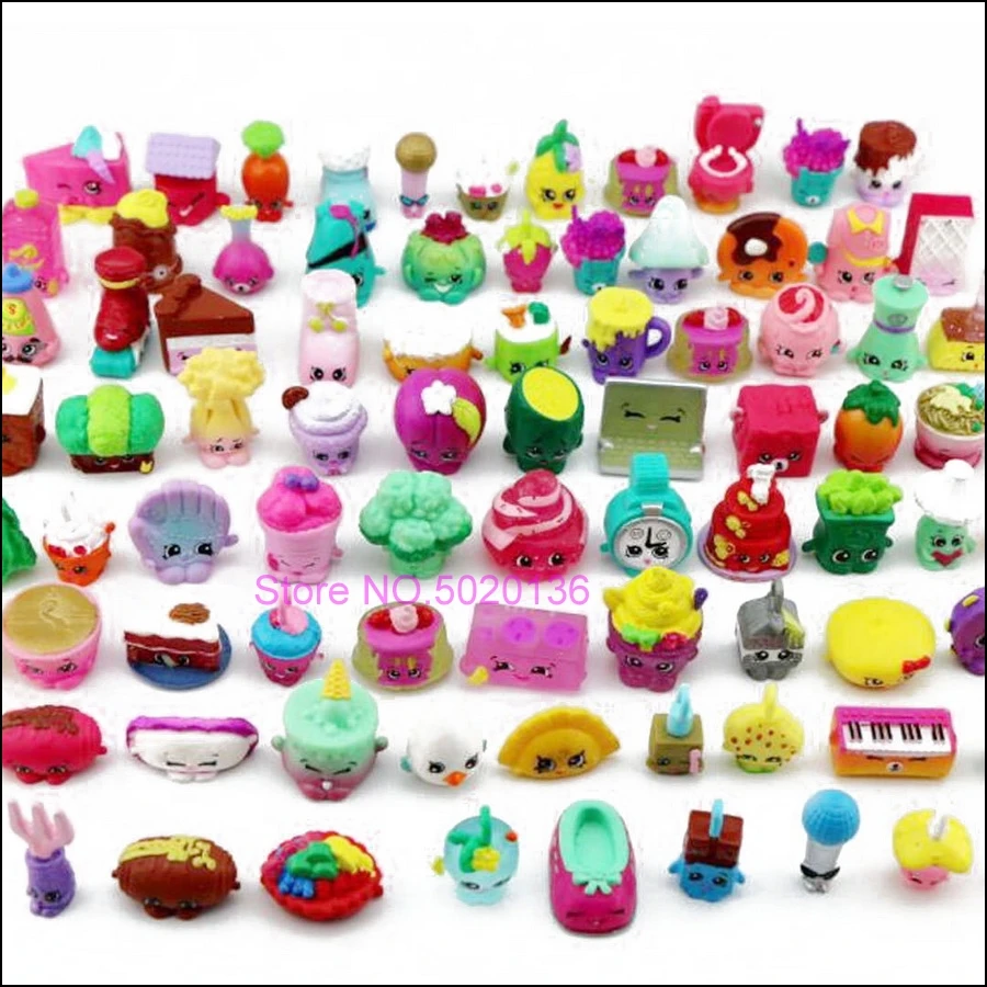 Hot New Arrival 50 100 Pcs / Set Shop Family Fruit Dolls Little Figurines Mixed Season Kins Figures Action Toys