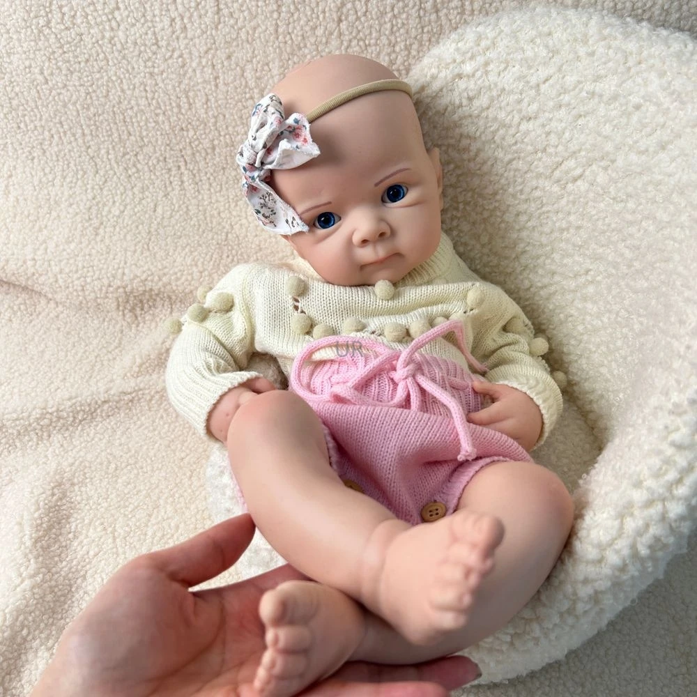 Realistic 19'' Blue Eyes Silicone Reborn Baby Girl Bettie Floppy Newborn Washable Newborn Dolls Visible Veins Kids Toy Gift