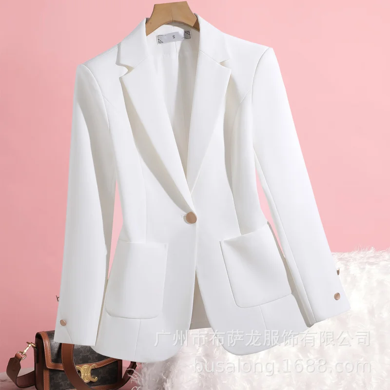 2025Nuevo traje de moda elegante, chaqueta profesional informal de manga larga para mujer, chaqueta Formal individual para mujer, ropa de trabajo 8302