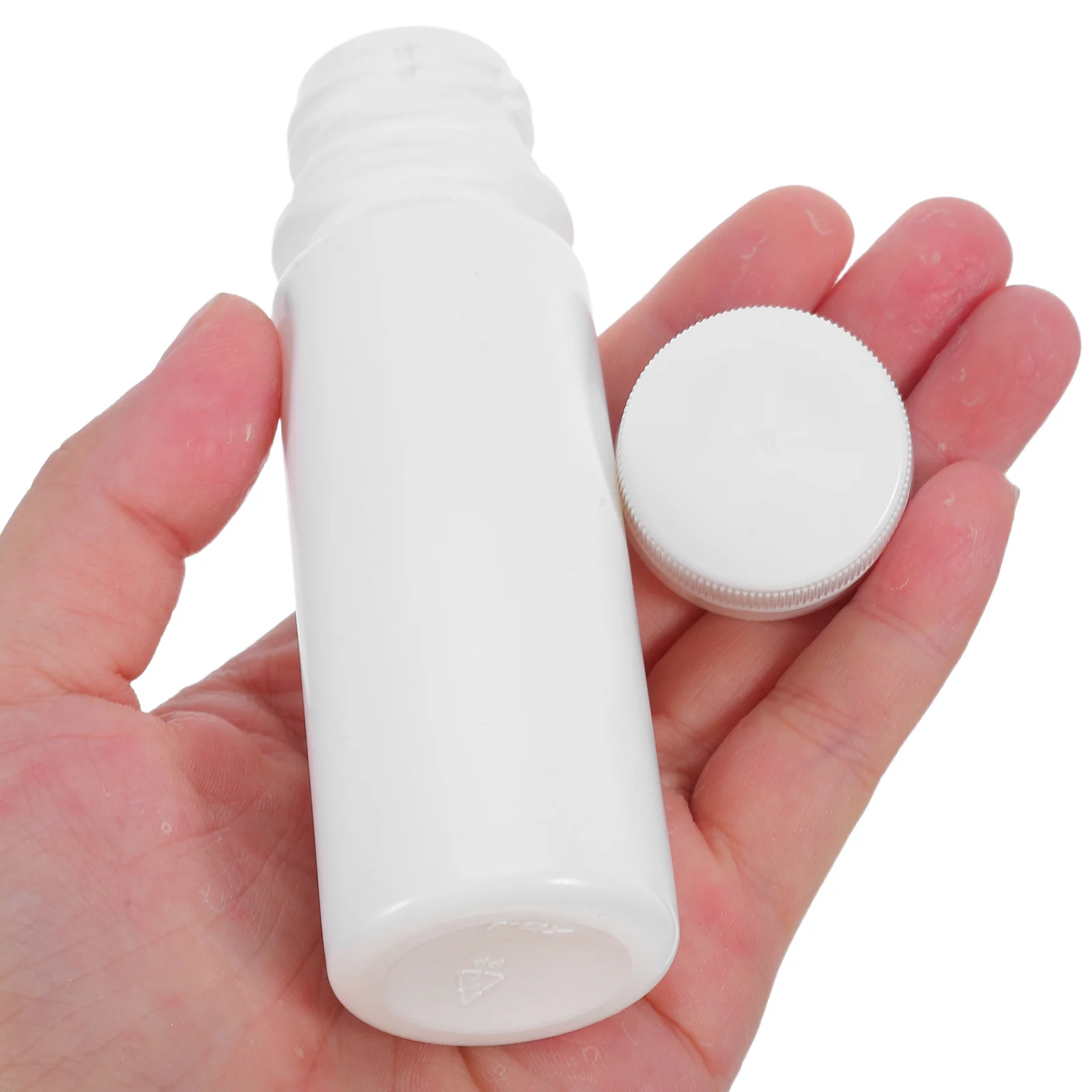 

12Pcs Oral Liquid Bottles 60Ml Wide Mouth Plastic Medicine Jar Leak Proof Screw Cap Safety Lid for Travel Pill