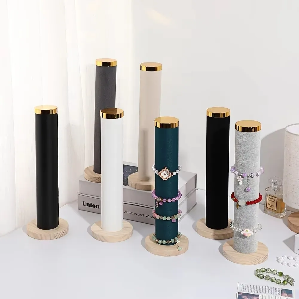 

Бархатная стойка для демонстрации ювелирных изделий, подставка для ювелирных изделий, держатель для ленты для волос, деревянная шкатулка для драгоценностей, органайзер