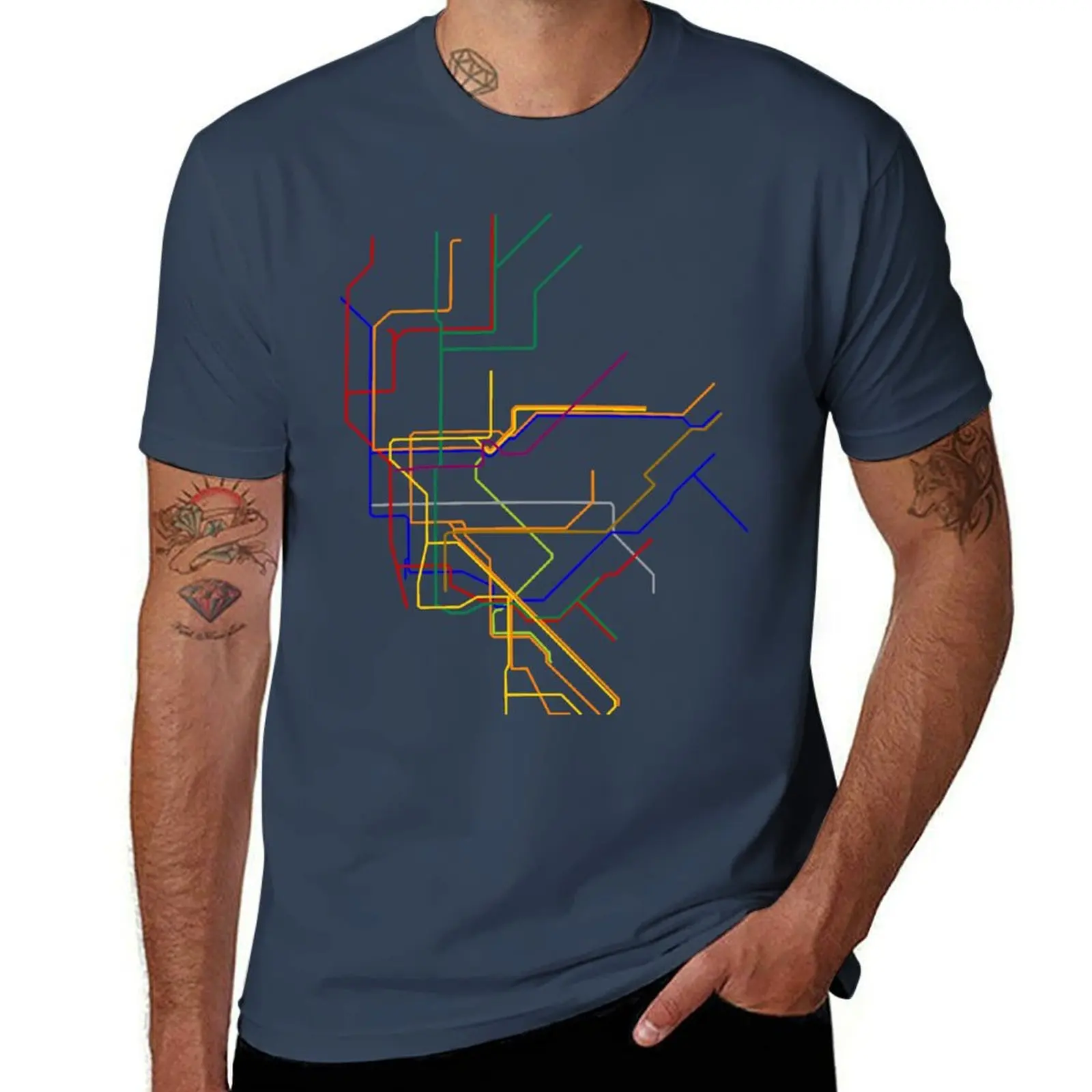 

NYC Lines T-Shirt cotton t shirt man man t shirt summer t shirts for man slim fit T-Shirt