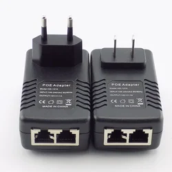 POE Injector Wall Plug Adapter DC 12V 1A 2A 24V 1A Switch Power Supply Adapter Wireless Ethernet For IP Camera CCTV US/EU Plug