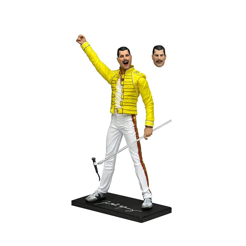 NECA Freddie Mercury Queen Vocalist on Tour Commemorative Action Figure Set Rock Music Limited Collectible Model Boy Toys Gifts