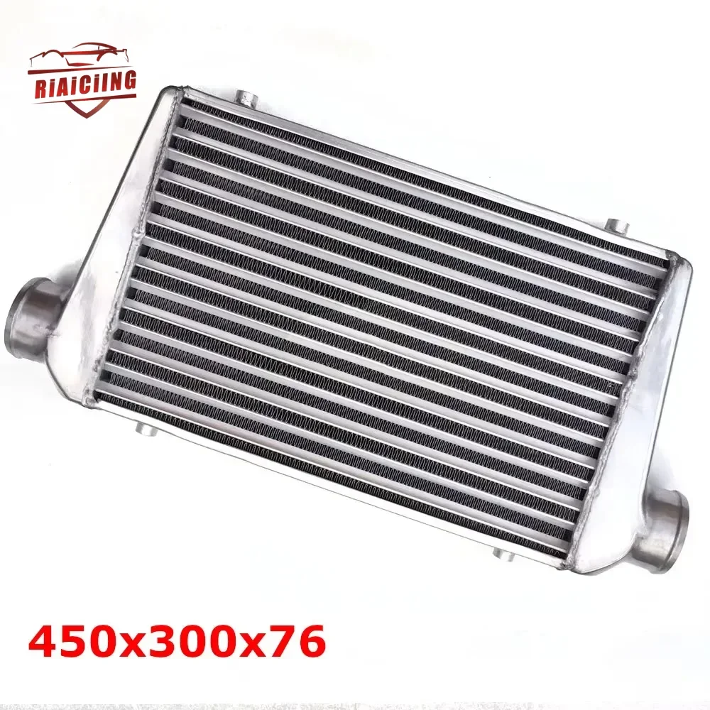 

Universal 450*300*76mm Turbo Intercooler: Bar Plate Construction, 76mm OD Front Mount for Optimal Heat Dissipation