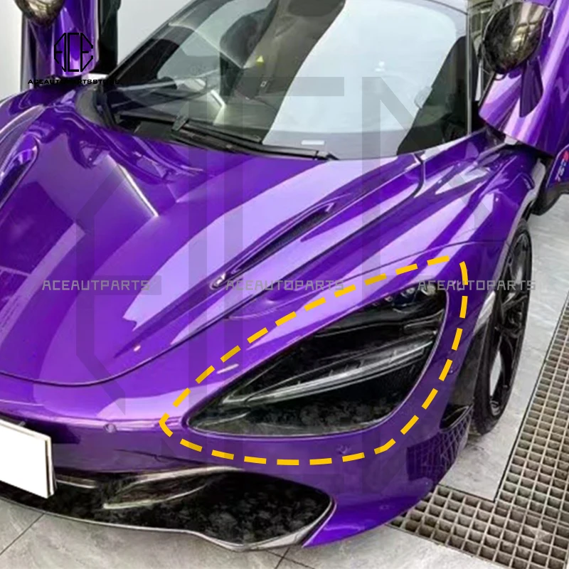 

For McLaren 720s 750S 765LT Headlight Cover Trim Forged Dry Carbon Fiber Car Front Head Light Lamp Cover Lid