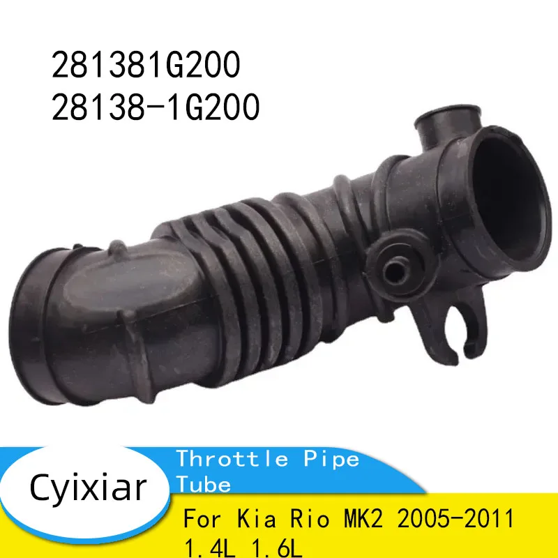 

281381G200 28138-1G200 Car Air Filter Intake Hose Rubber Throttle Pipe Tube for Kia Rio MK2 2005-2011 1.4L 1.6L