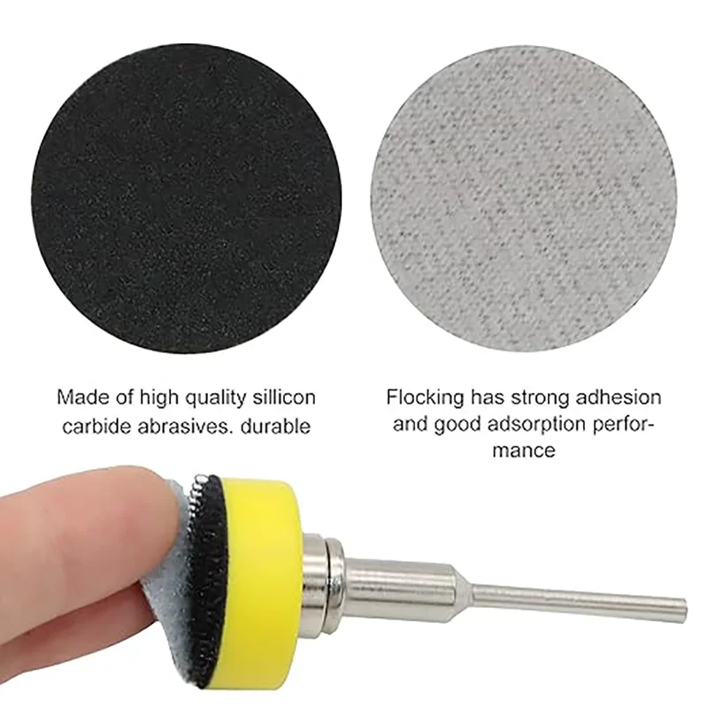 Gancho e Loop Discos de Lixa, Lixa úmida e seca, Shank Backing Pad, Almofada de espuma macia, 1/8 ", 317 Pcs