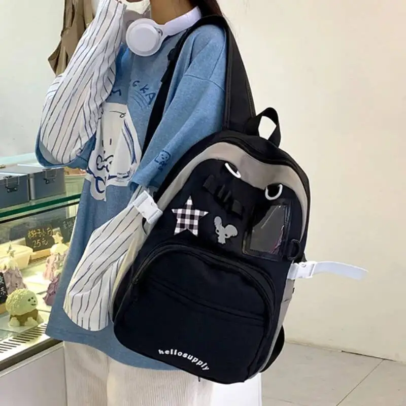 Transparent Ita Bags Women College Students Fashion Kawaii Star Backpacks Preppy Sweet Y2k Aesthetic Schoolbags All Match Trendy