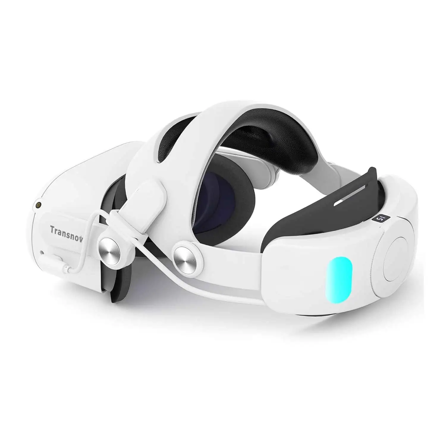 TRANSNOVO Compatible with Oculus Quest 2 Head Strap 6000mAh Battery VR Accessory for Meta Quest 2