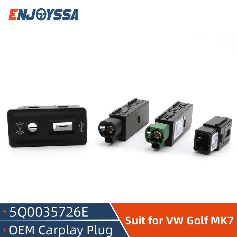1/5/10/20pcs 5Q0035726E Car Radio USB Socket Switch CarPlay Install Plug MIB2 MDI USB AMI Adapter for VW GOLF 7 MK7 PASSAT