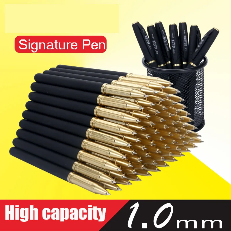 

2022 фирменная ручка 1,0 мм, большая емкость, офисные деловые гелевые ручки, ручка для подписи для письма, школьные принадлежности, милые канцелярские подарки
