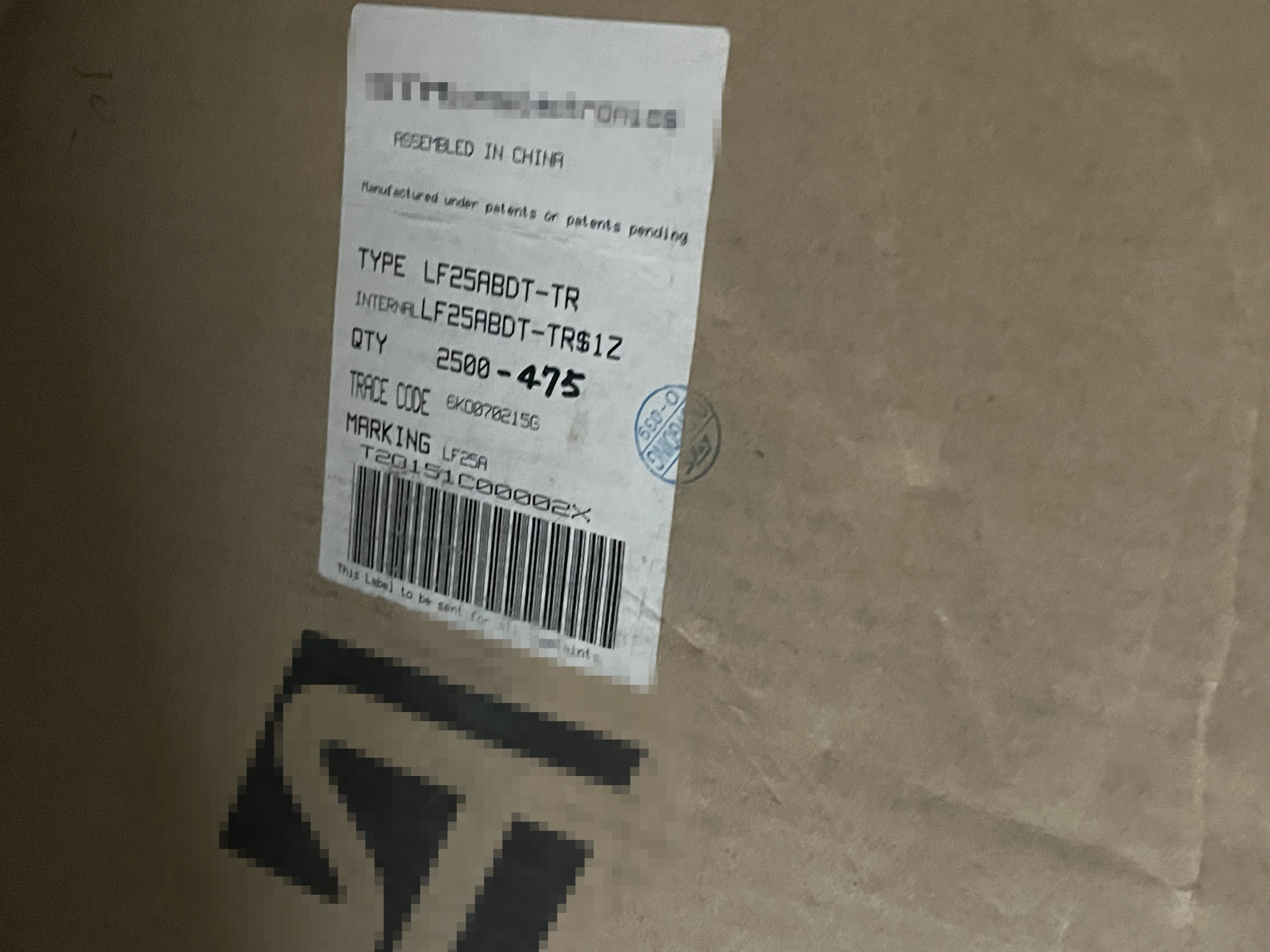 BM Matching e One-Stop Chip, LF25ABDT-TR, Compra Original, 5pcs