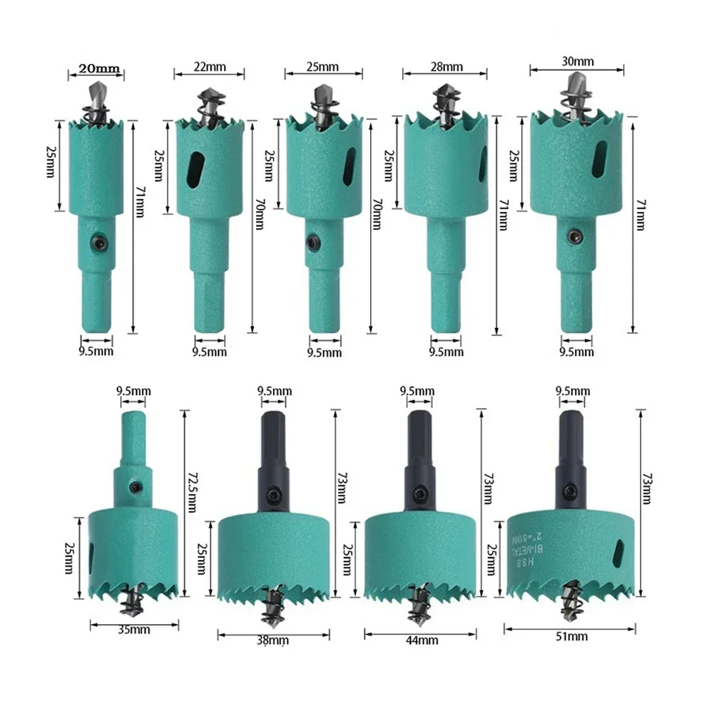 16/18/20/22/25/28/30/35/38/45/50mm Hole Saw For PVC Board Gypsum Board Wood Board Aluminum Alloy Positioning Center Drill
