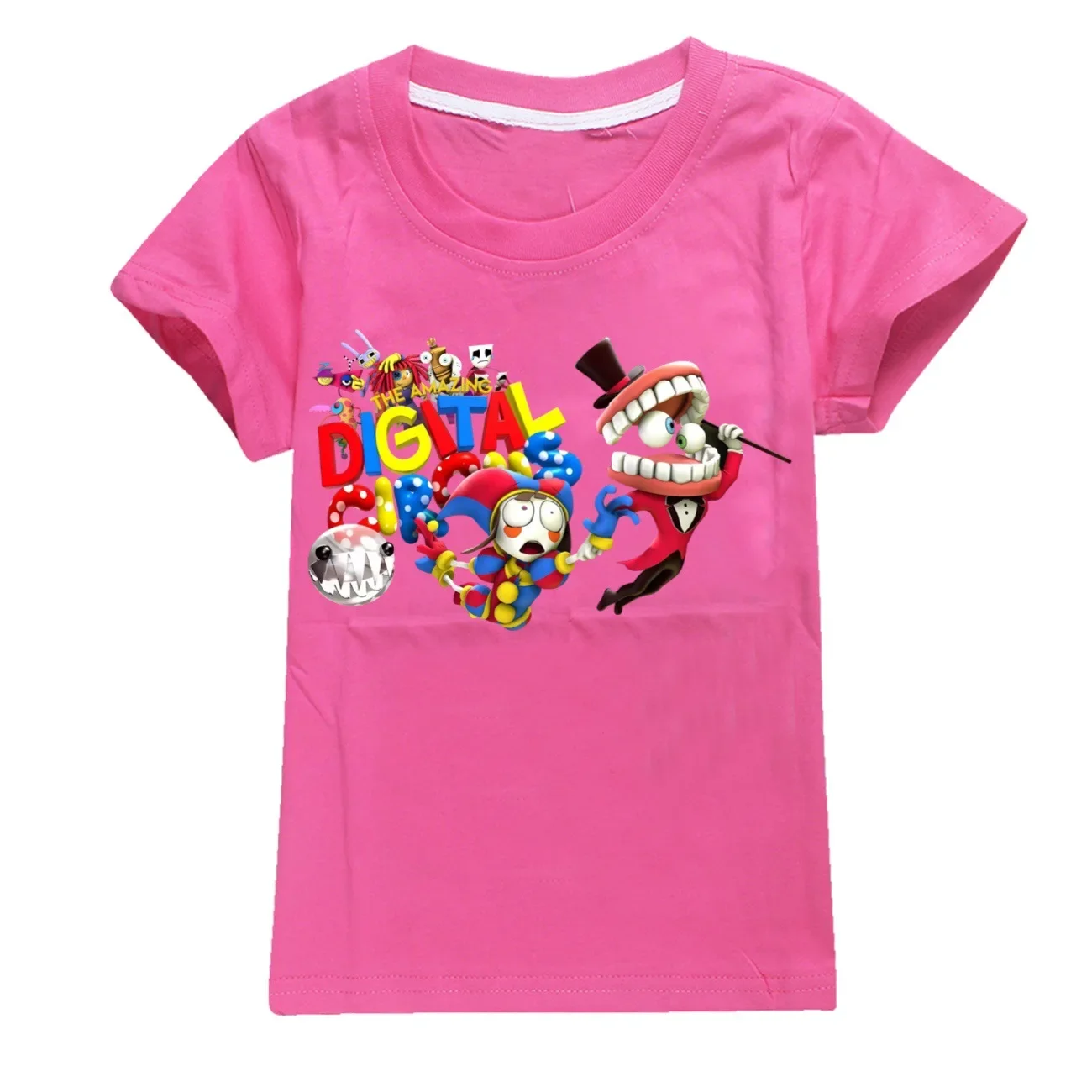 Camiseta de algodón para niños y niñas, ropa de el increíble circo Digital, disfraces kawaii, 2897